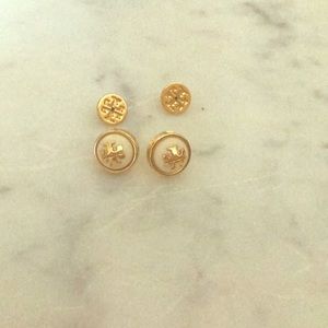 Tory Burch logo stud earrings